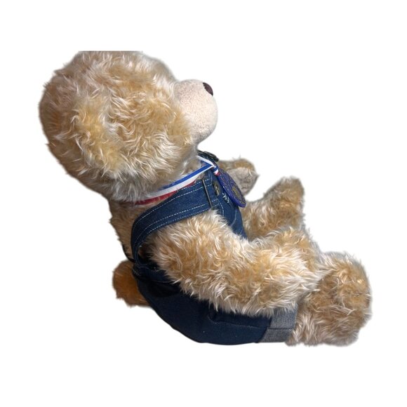 2002 Build-A-Bear Teddy Bear Centennial Collectible Plush Denim Overalls NEW - Picture 3 of 8